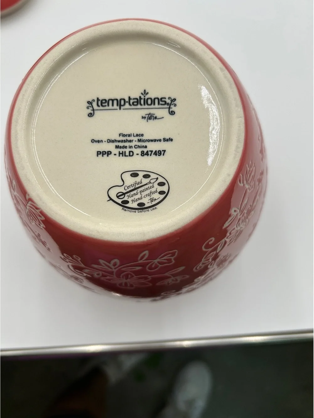Temp-tations Floral Lace Ceramic Canister with Lid